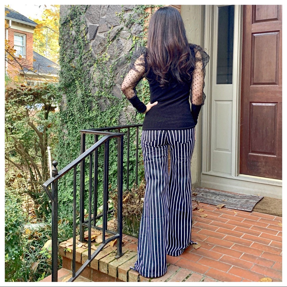 ✨LAST ONES✨PARIS✨Fabulous stripe wide leg pants - Picture 7 of 8